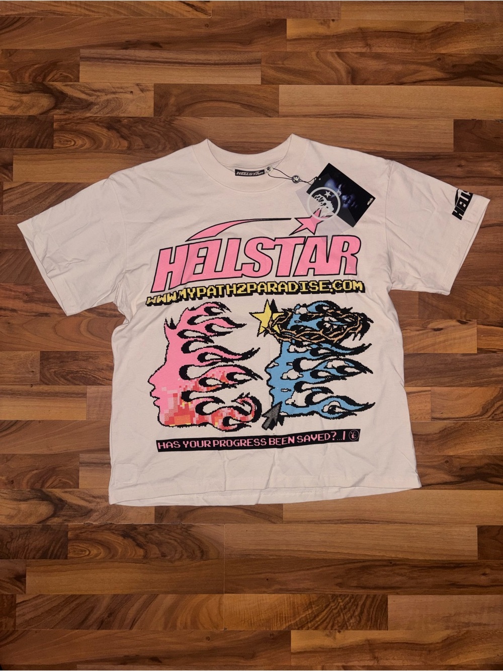 Hellstar White Pixel Tee Authentic